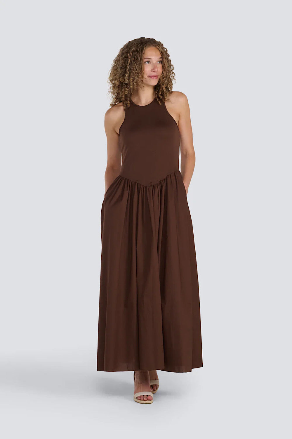 drop waist tank dress Juliard Keyhole Drop Waist Tank Dress-FINAL SALE L