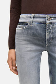 Paris Flared Full Length Jean in Grey Wash
