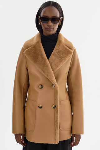 Camille Faux Shearling Reversible Coat in 3 Colours