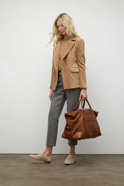 Corduroy Double Breasted Jacket in Camel