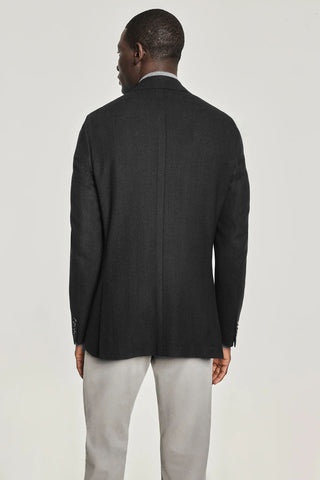 Hampton Sport Coat in Grey/Black Herringbone