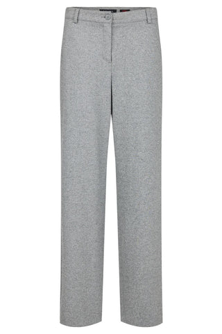 Cloe Wide Flannel Pant in Silver