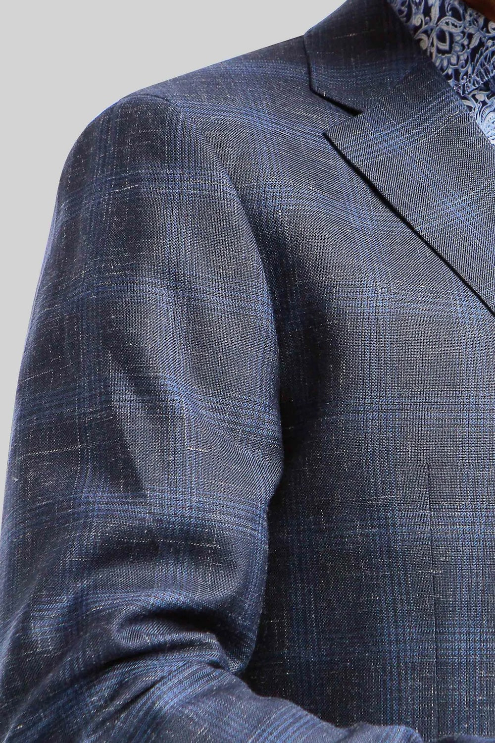 Blue linen sport coat best sale