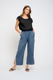 Linen Top With Elastic Bottom in 3 Colors