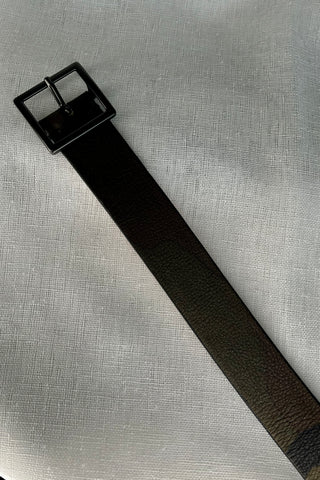 Tye Leather Belt in Stamped Dark Camo