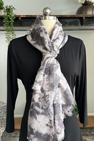 Abstract Scarf in Dark Autumn Brown