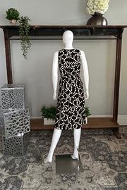 Sleeveless Pretty Woman Dress in Black Dot
