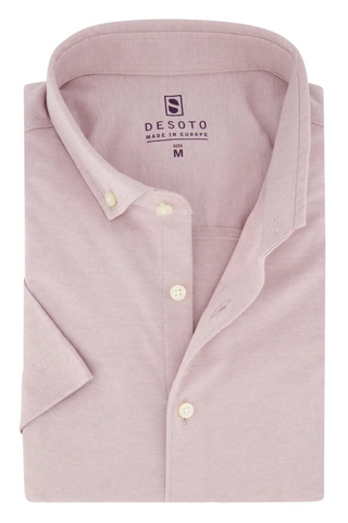 Short-Sleeved  Piqué Jersey Sport Shirt in 2 Colours