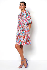 Nada Jersey Dress in Multicoloured Paisley Print