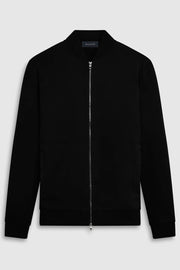 Soft-Touch Performance Baseball Bomber in Caviar