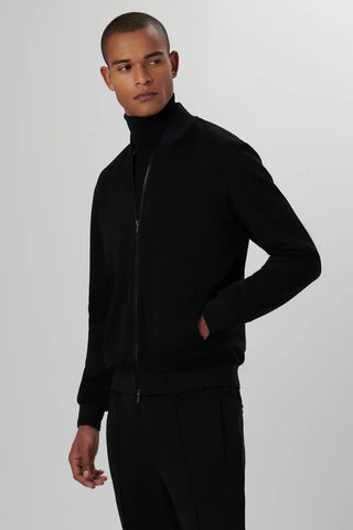 Soft-Touch Performance Baseball Bomber in Caviar