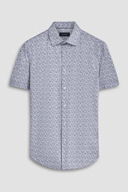 Miles Short-Sleeved OoohCotton Shirt in Cement