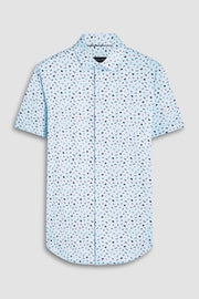 Miles Short-Sleeved OoohCotton Shirt with Beach Print