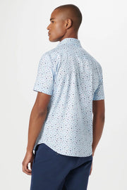 Miles Short-Sleeved OoohCotton Shirt with Beach Print