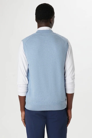 Full-Zip Quilted Knit Vest in 2 Colours
