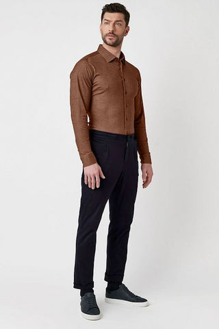 Long Sleeve Casual Shirt in Brown