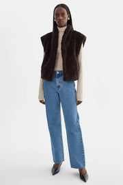 Dua Vest in Dark Brown