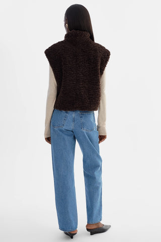 Dua Vest in Dark Brown