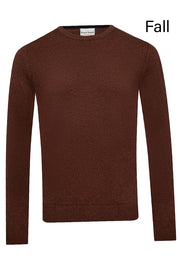 Jupiter Merino Wool/Acrylic Blend Crew-Neck Sweater in 8 Colours