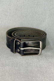 Benno Leather Belt in Stamped Camo