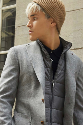 Brice Hybrid Bibbed Sport Coat in Light Grey