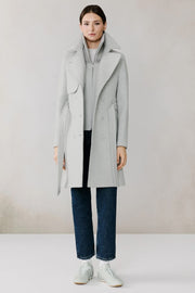 Fabianne Belted Mid Length Wool Coat
