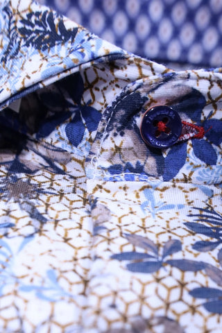 Long Sleeve Flower Print Casual Shirt