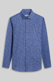 James Long-Sleeved OoohCotton Shirt in Navy Golf Print