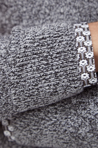 Heathered Crew-Neck Sweater in Chalk