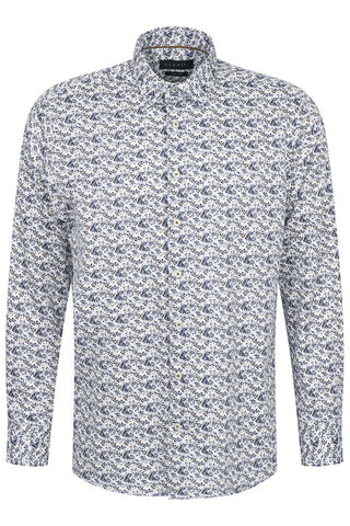 Long-Sleeved Shirt in Mini Floral Pattern