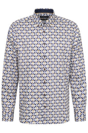 Long Sleeve Shirt in Geometric Cube Pattern