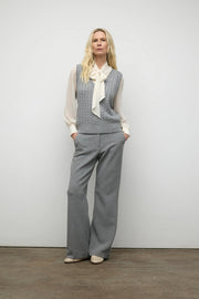 Fit and Flare Pant in Grey