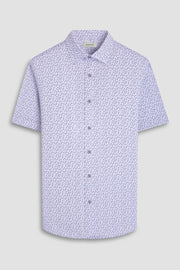 Miles Jack Russell OoohCotton Short Sleeve Shirt in White