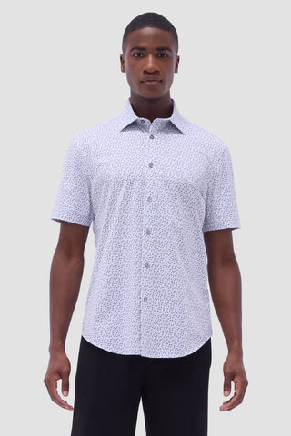 Miles Jack Russell OoohCotton Short Sleeve Shirt in White