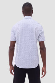 Miles Jack Russell OoohCotton Short Sleeve Shirt in White