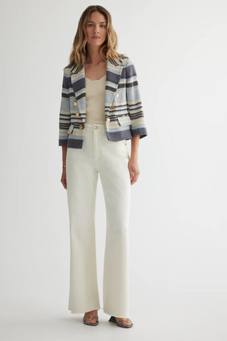 Cropped Jacket in Blue Multi