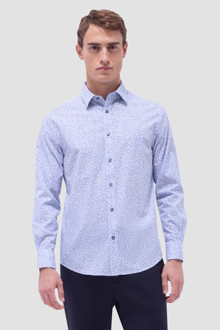 Julian Kiwi Woven Shirt in Classic Blue