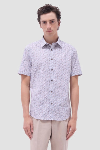 Short Sleeve Orson Woven Shaped in Olive