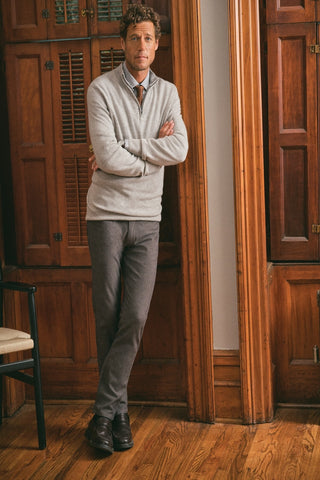 Courage Pants in Grey Herringbone