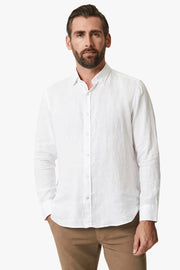 Linen Chambray Shirt in Bright White