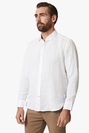 Linen Chambray Shirt in Bright White