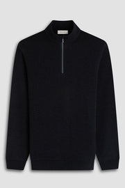 Chevron Melange Long Sleeve Quarter Zip Sweater in 2 Colors