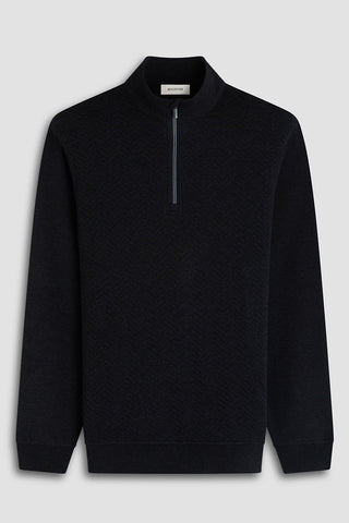 Chevron Melange Long Sleeve Quarter Zip Sweater in 2 Colors