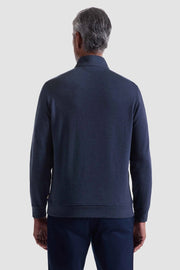 Chevron Melange Long Sleeve Quarter Zip Sweater in 2 Colors