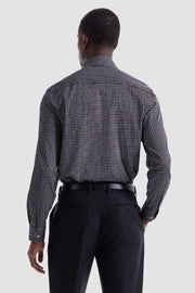 James Basketweave Long Sleeve OoohCotton Shirt in Berry