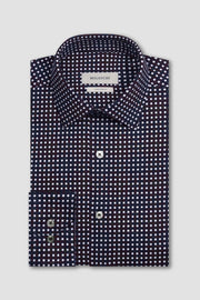James Basketweave Long Sleeve OoohCotton Shirt in Berry