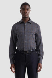 James Basketweave Long Sleeve OoohCotton Shirt in Berry