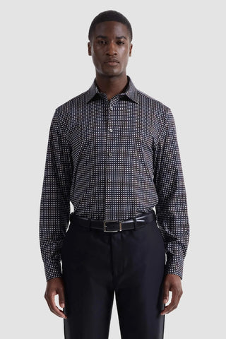 James Basketweave Long Sleeve OoohCotton Shirt in Berry