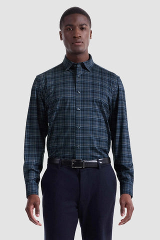 Jules Plaid Long Sleeve OoohCotton Shirt in Peacock