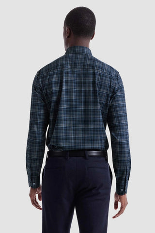Jules Plaid Long Sleeve OoohCotton Shirt in Peacock